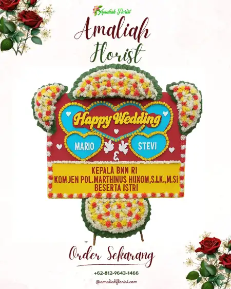 Papan Bunga Pernikahan Mapanget Barat
